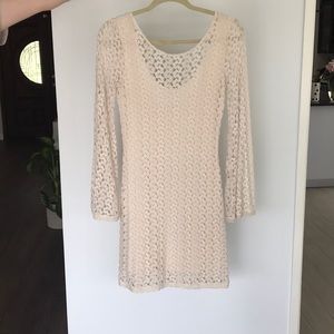 Free People Crochet Dress with Bell Sleeves